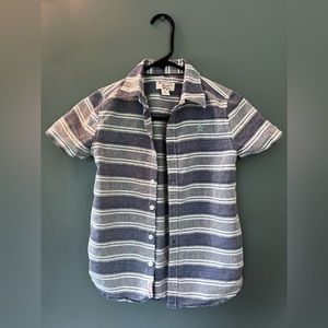 Penguin 🐧•Striped Boy’s Small Buttondown•short sleeve shirt
